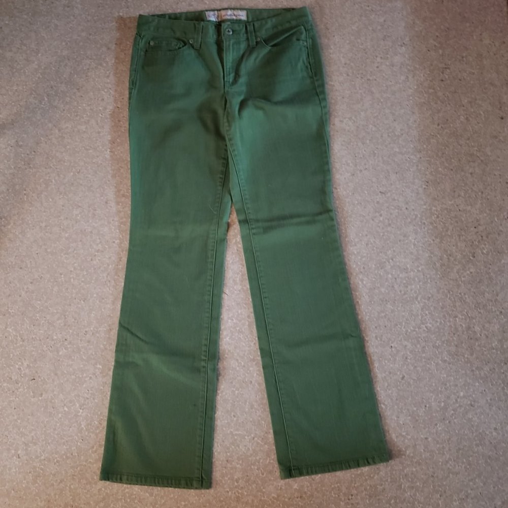 ANN TAYLOR LOFT original boot green jeans sz 6 woman's